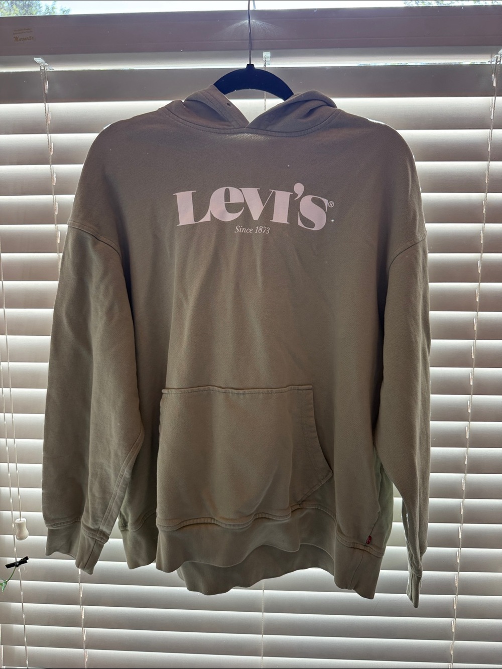 Levi's Olive Green Pullover Hoodie with Front Logo